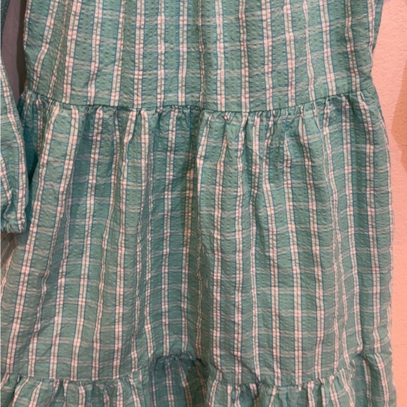 NWT J. Crew Blue and White Plaid Long Sleeve Dress - Picture 3 of 13